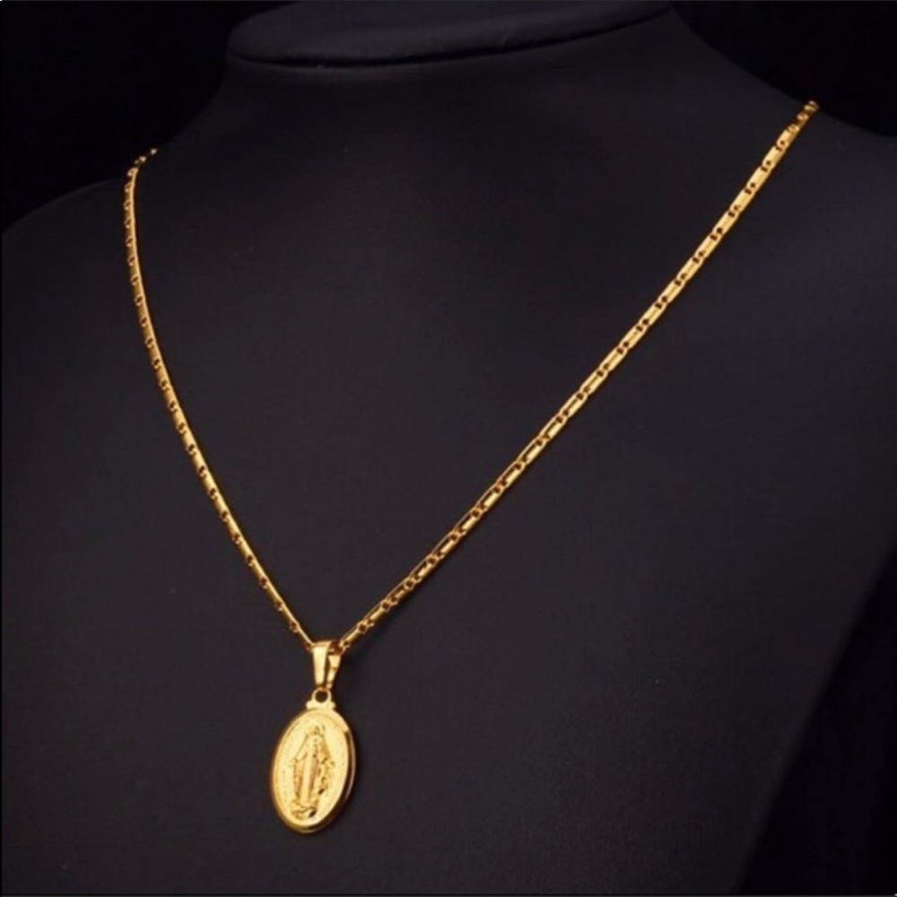 New 18K gold cross necklace for women
